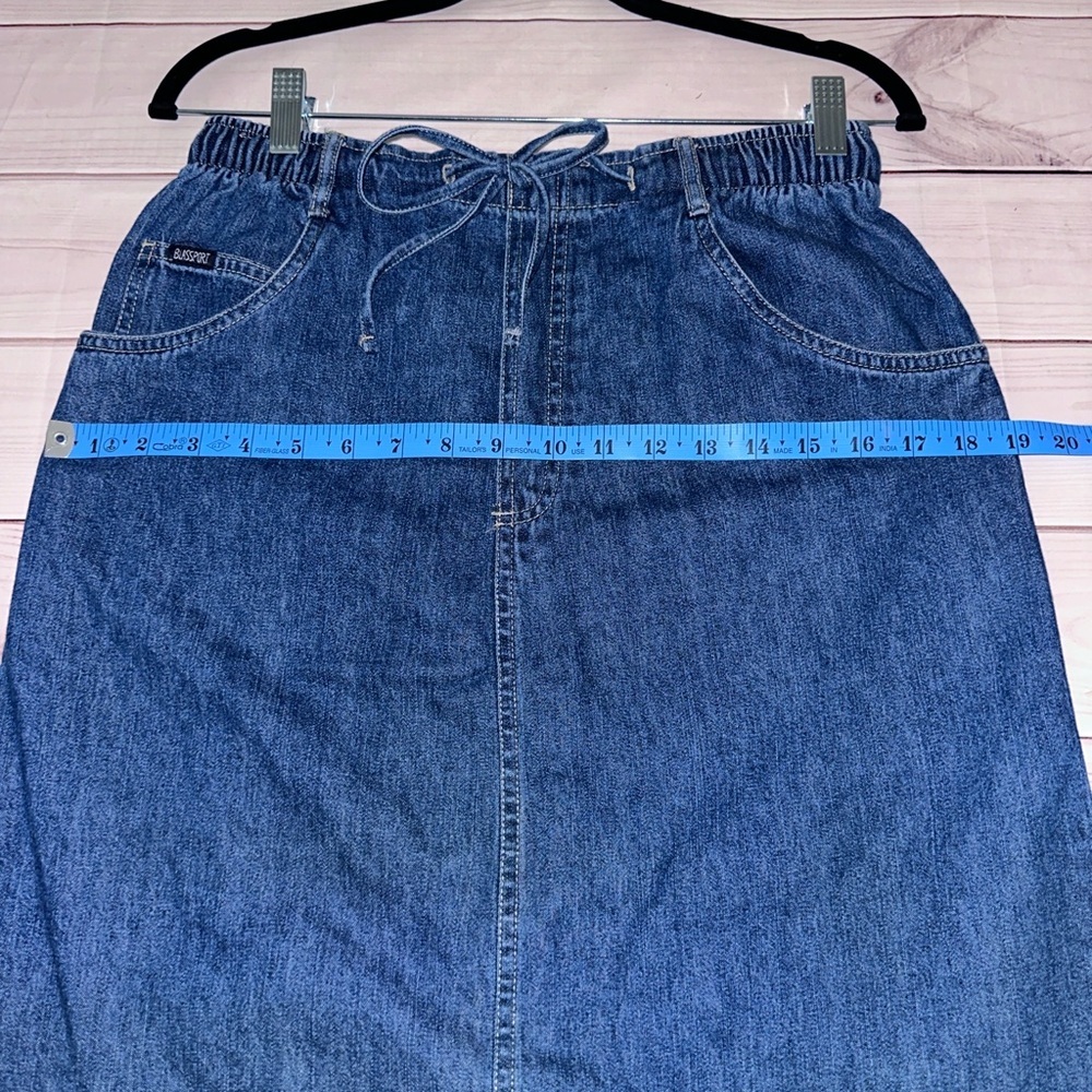 Blue Embroidered Midi Skirt - Picture 7 of 9